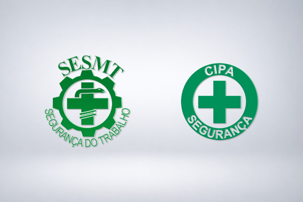 Dois selos de segurança em ambiente branco